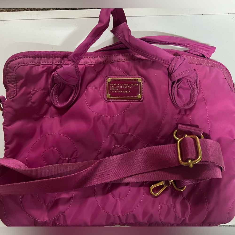 ★ Marc by Marc Jacobs Quilted Computer School Business Work Bag.